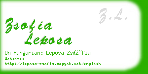 zsofia leposa business card